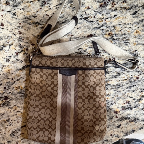 Coach | Bags | Coach Brown Patterned Crossbody Bag | Poshmark